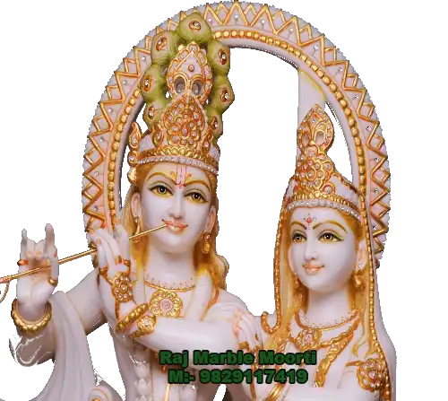 Radha-Krishna Marble Statue
